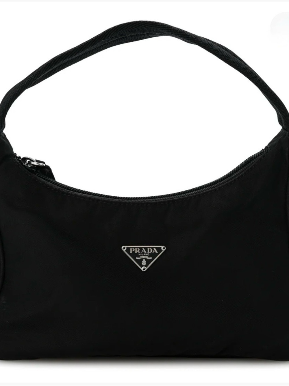 VINTAGE and PRISTINE Prada Tessuto Black Nylon Mini Shoulder Bag - Picture 3 of 8